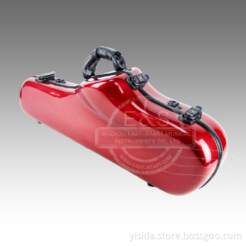 Wine-red Fiberglass Alto Saxophone Case